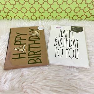 Rae Dunn & Molly & Rex GREETING CARDS Lot of 2